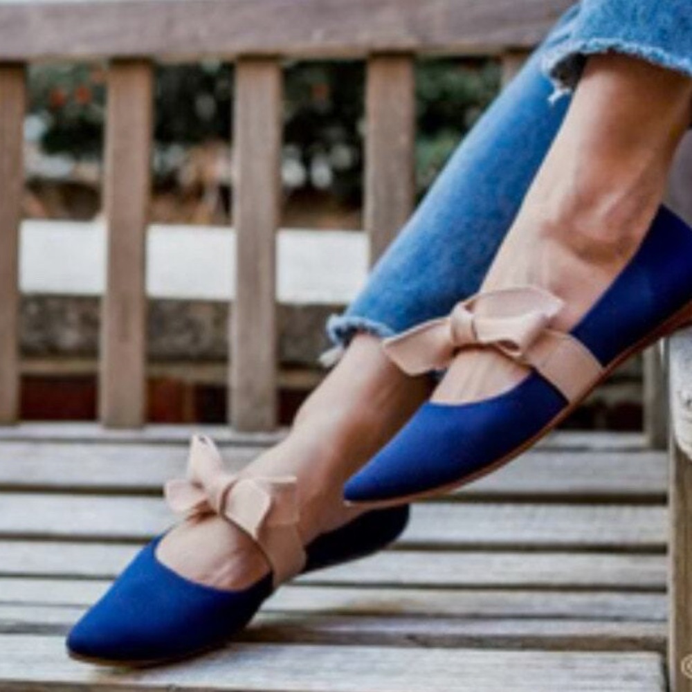 Rothy's The Slip-On Mary Jane Flat in Sapphire Deep Blue - Picture 2 of 16